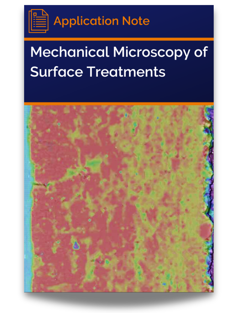 <p>Application note cover featuring cross-section microscopy image of varying layers within two anodized coatings on aluminum, highlighting differences in mechanical properties.</p>